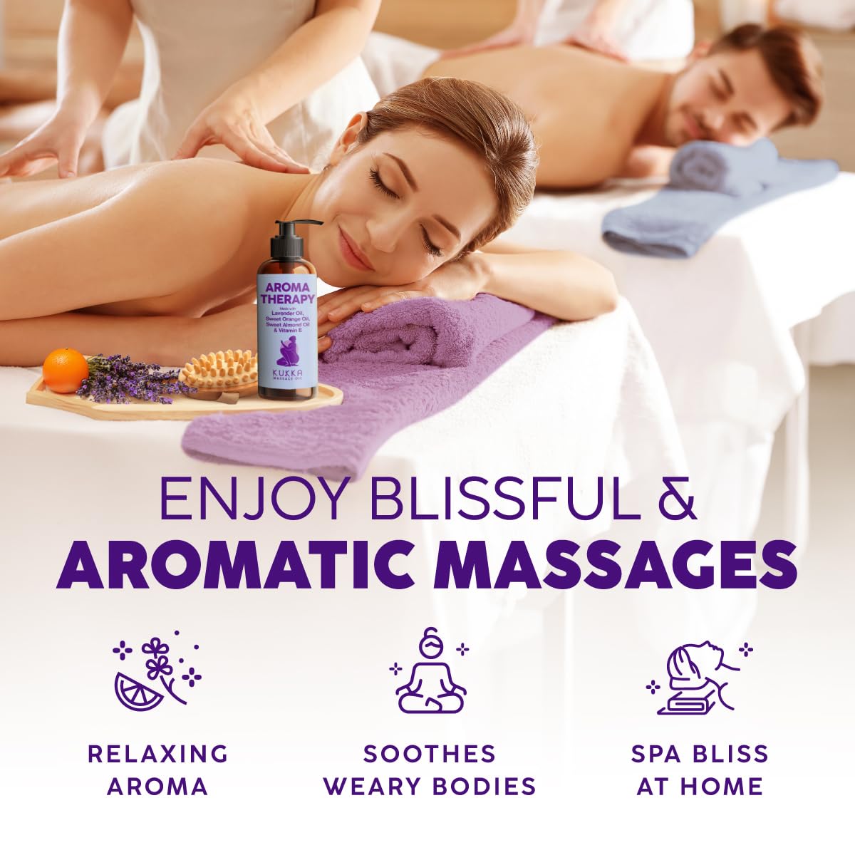 KUKKA Aromatherapy Massage Oil 200ml pump bottle
