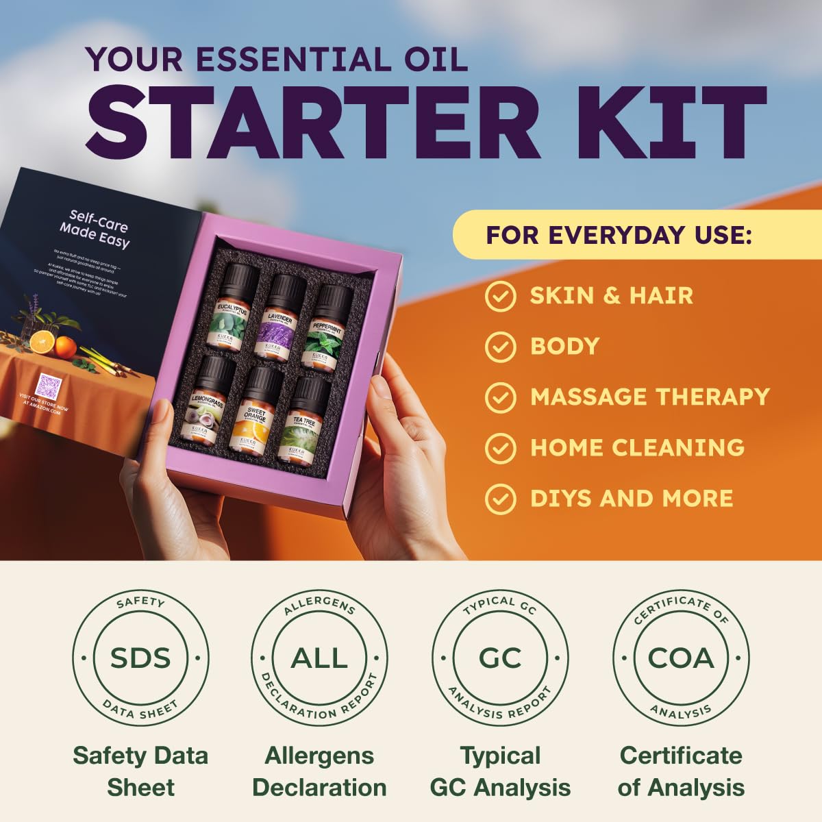 KUKKA bottle label close-up showing chromatography quality testing note.