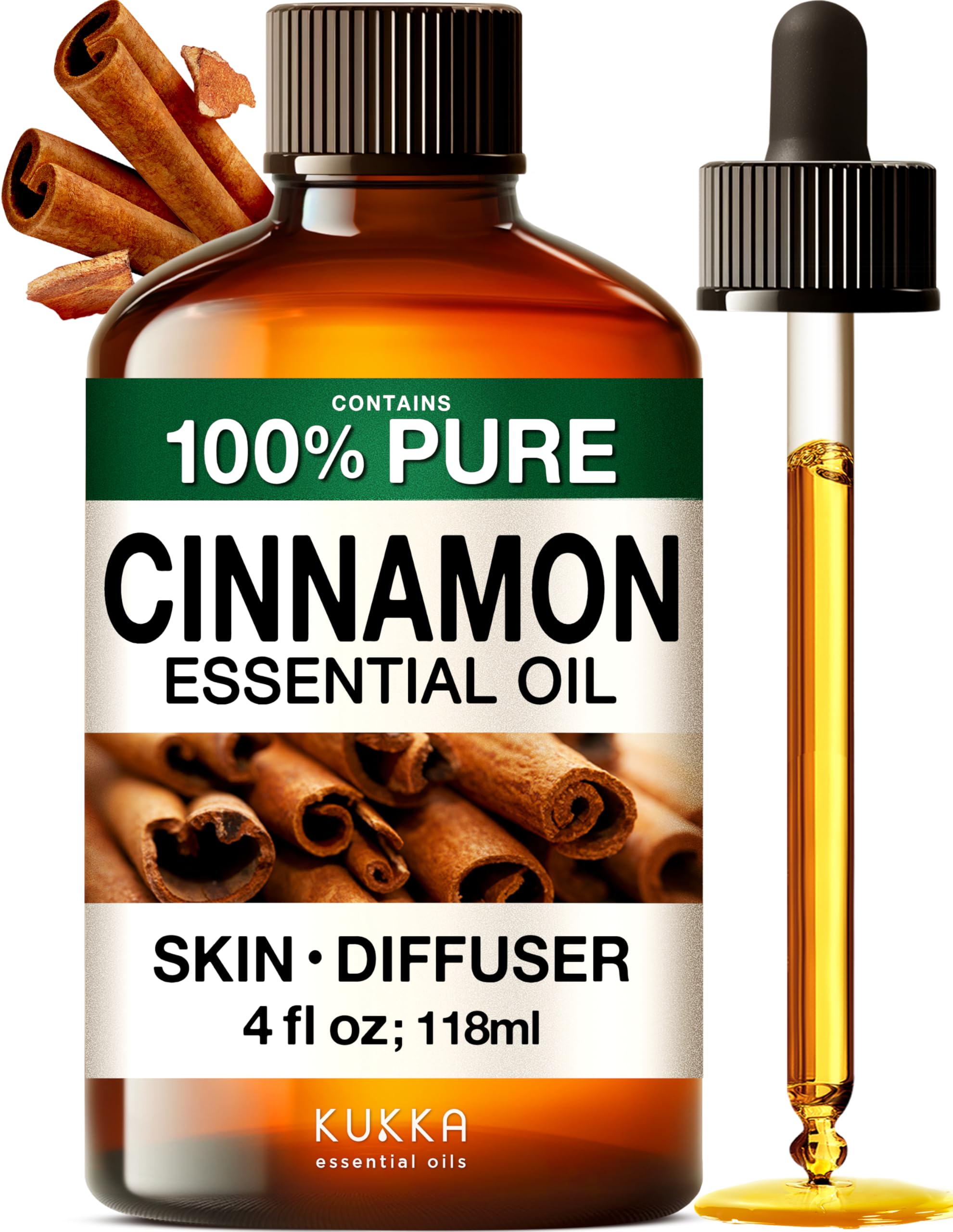 KUKKA Cinnamon Essential Oil bottle 4 oz