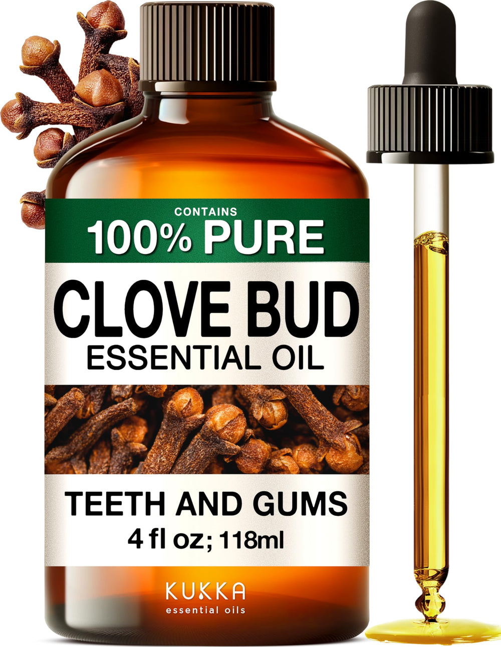 KUKKA Clove Essential Oil bottle 4 fl oz