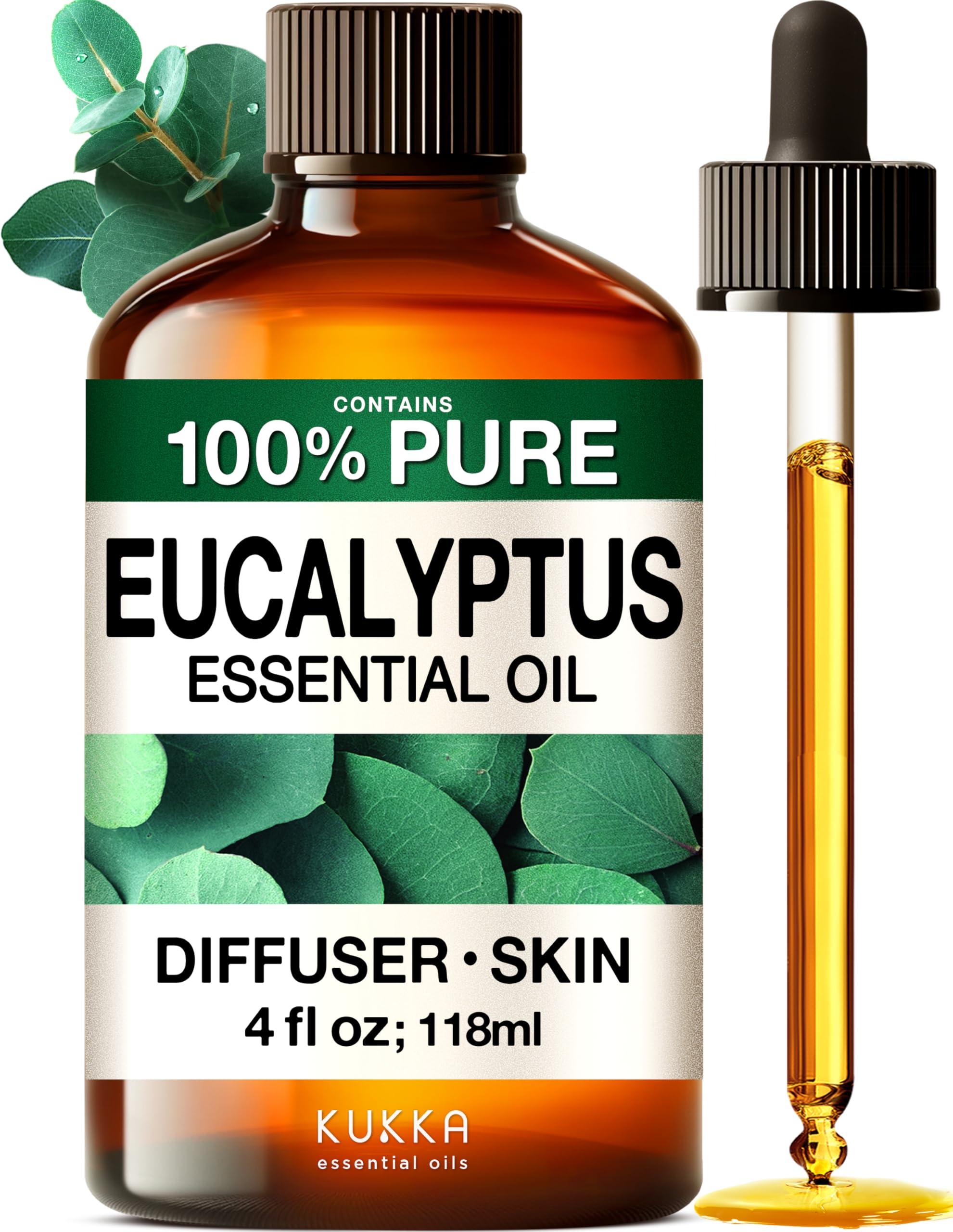 KUKKA Eucalyptus essential oil bottle 4 oz
