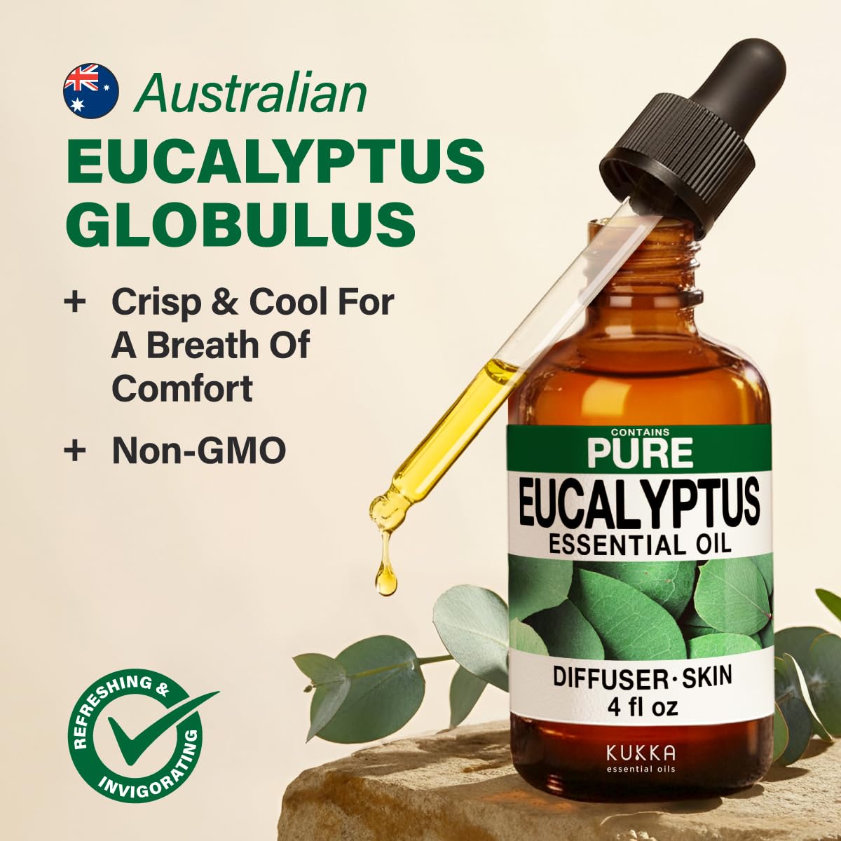 Eucalyptus essential oil for skin care
