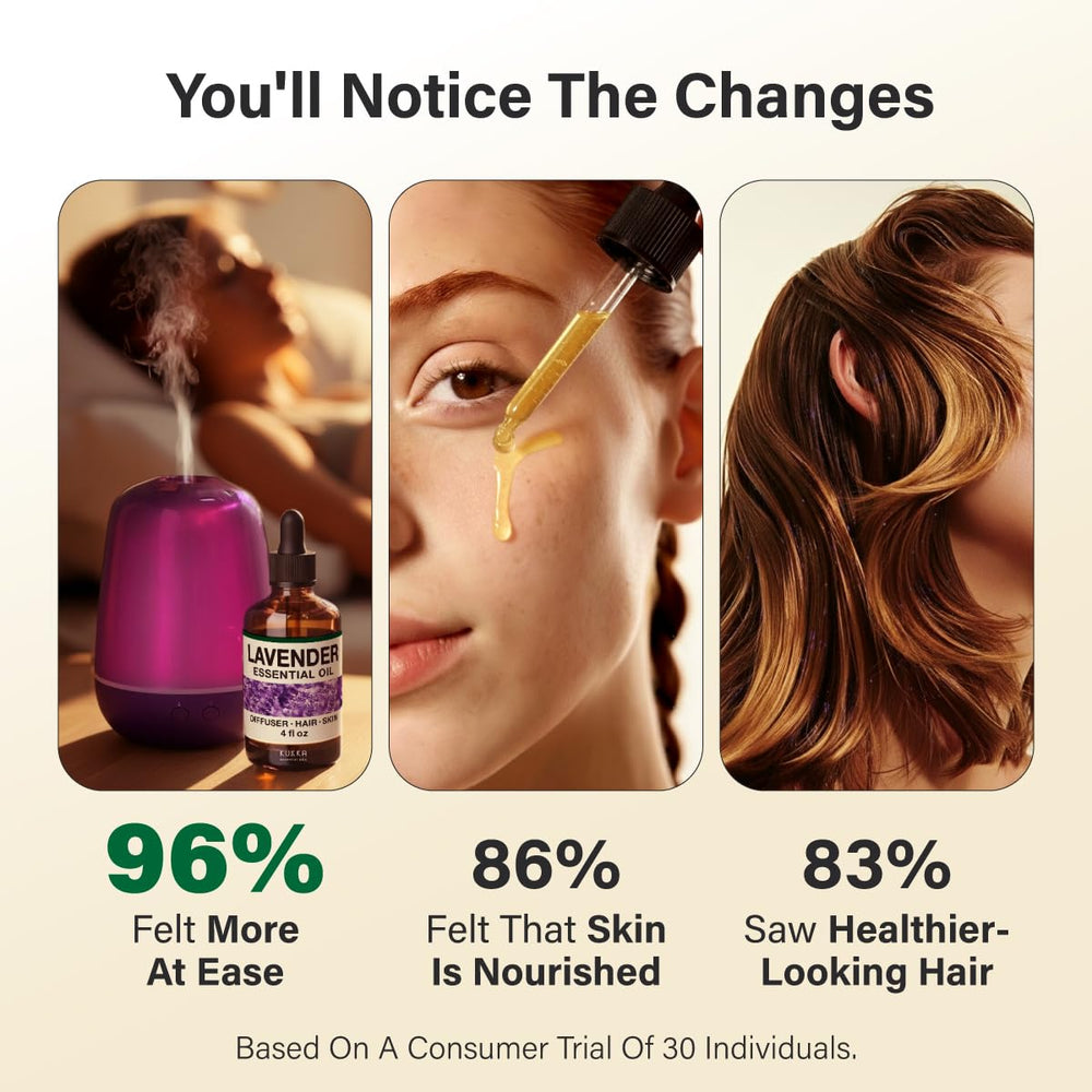 Lavender essential oil for hair care with carrier oil