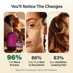 Lavender essential oil for hair care with carrier oil