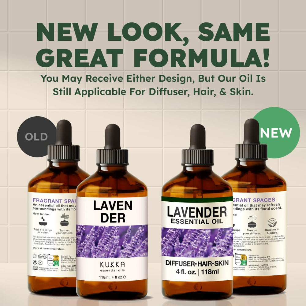 KUKKA lavender oil packaging: new and old variants