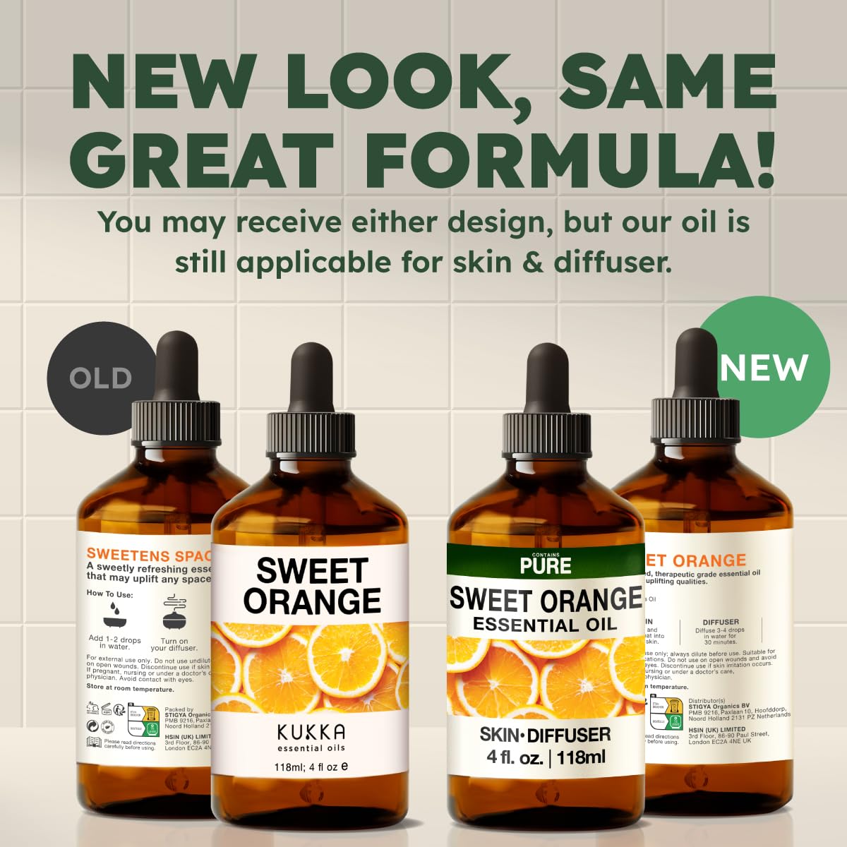Packaging variation for KUKKA Orange Essential Oil