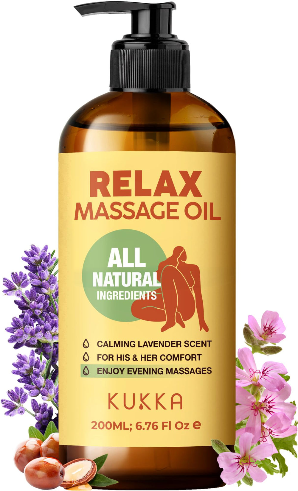 KUKKA Relax Massage Oil bottle and packaging