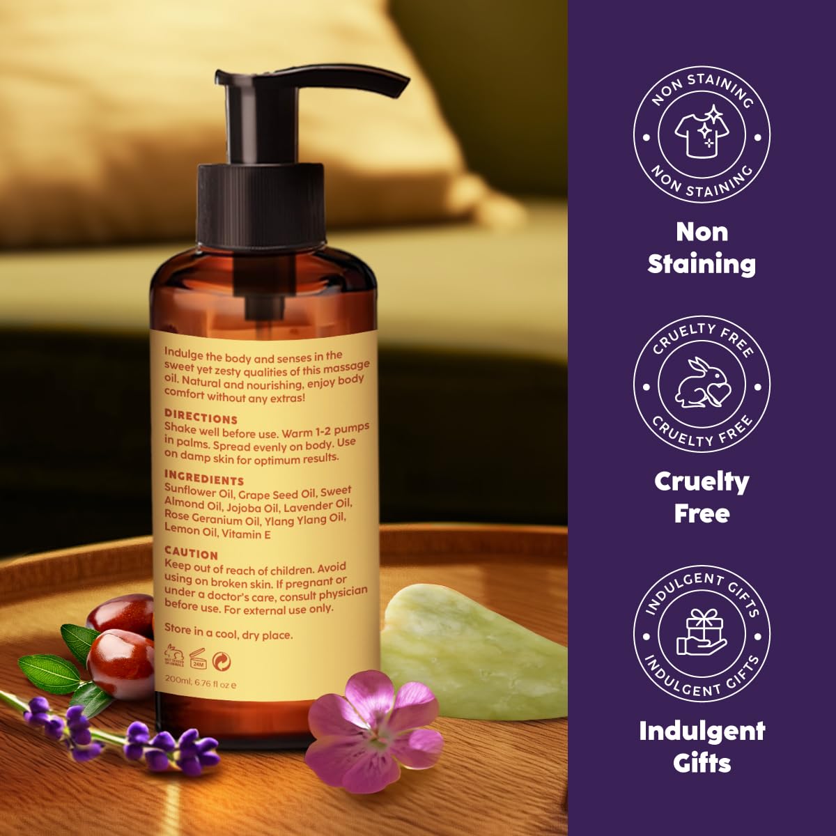 Lifestyle image of relaxing spa scene with KUKKA Relax Massage Oil