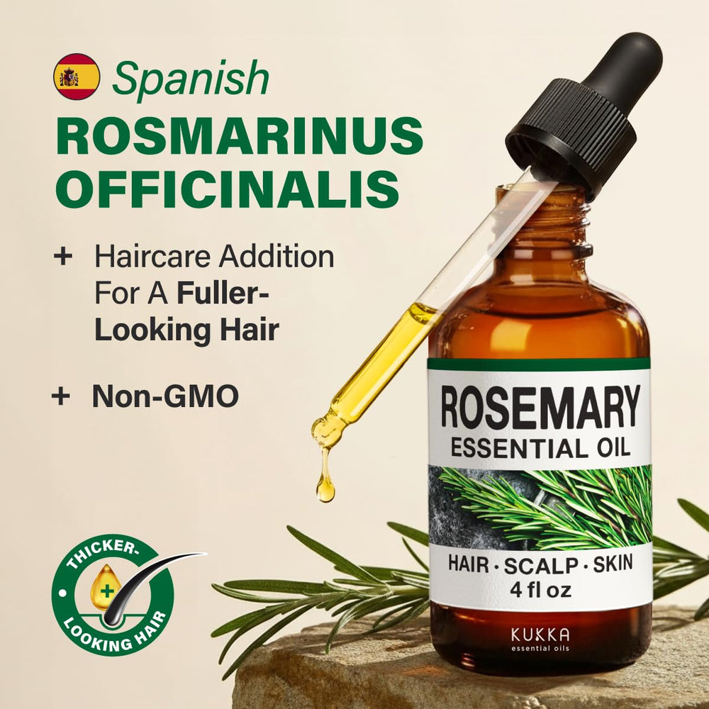 KUKKA Rosemary essential oils 4oz product label close-up