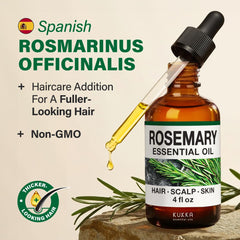 KUKKA Rosemary essential oils 4oz product label close-up