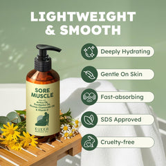 Non-greasy, fast-absorbing massage oil texture