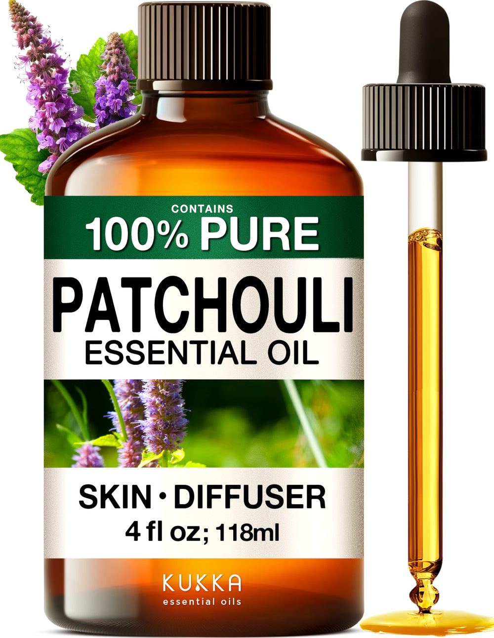 KUKKA Patchouli Essential Oil bottle - 4 oz