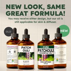 Packaging variants for KUKKA Patchouli essential oil