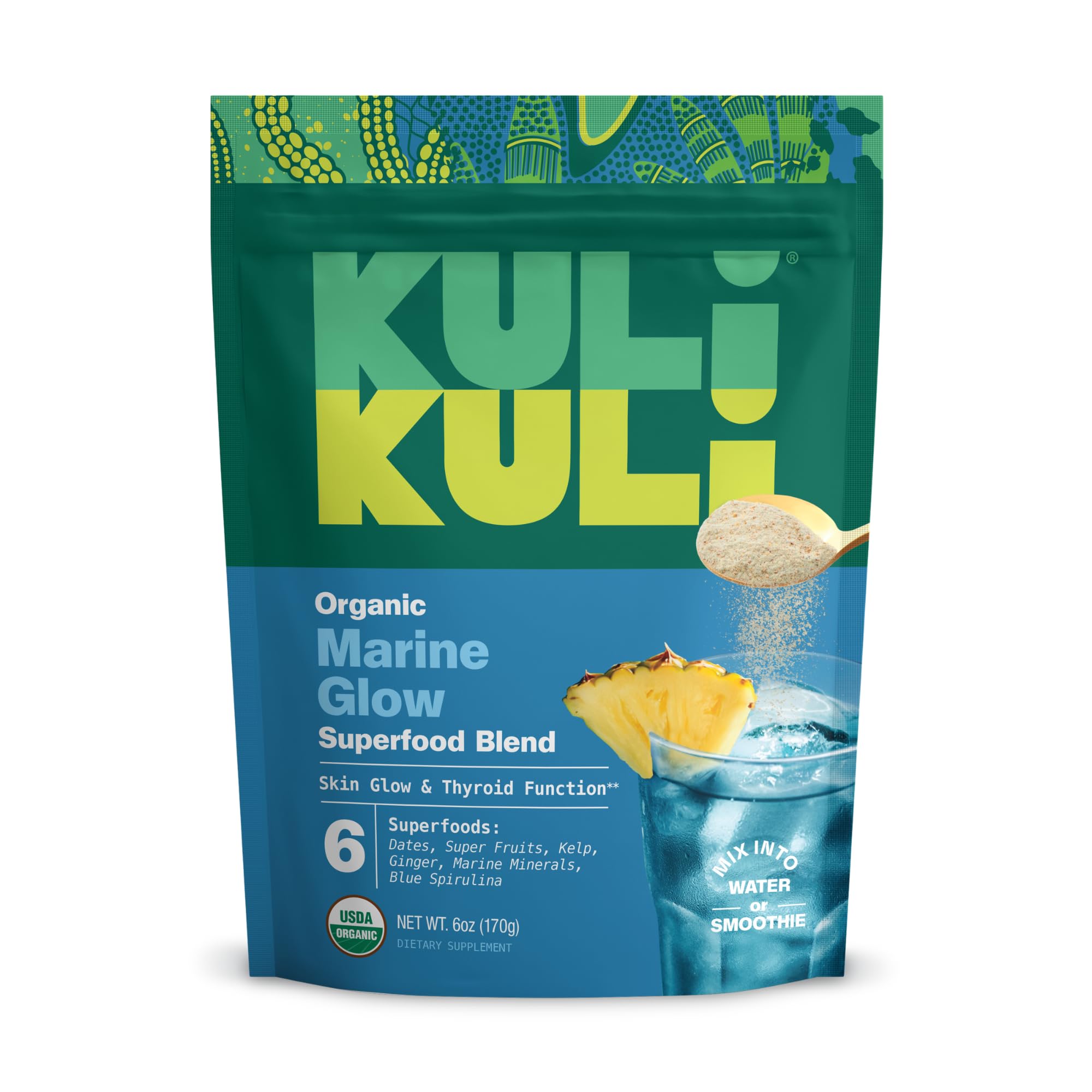 Kuli Kuli Marine Glow Superfood Blend packaging front