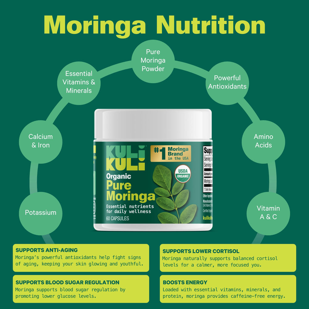 Emphasizing energy and vitality from moringa