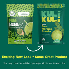 Measuring spoon with moringa powder