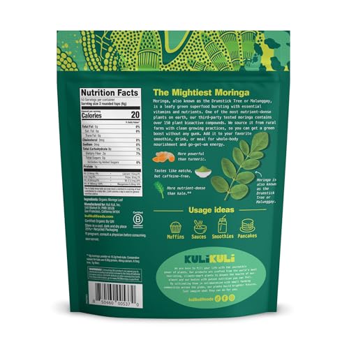 Kuli Kuli Moringa Powder packaging label