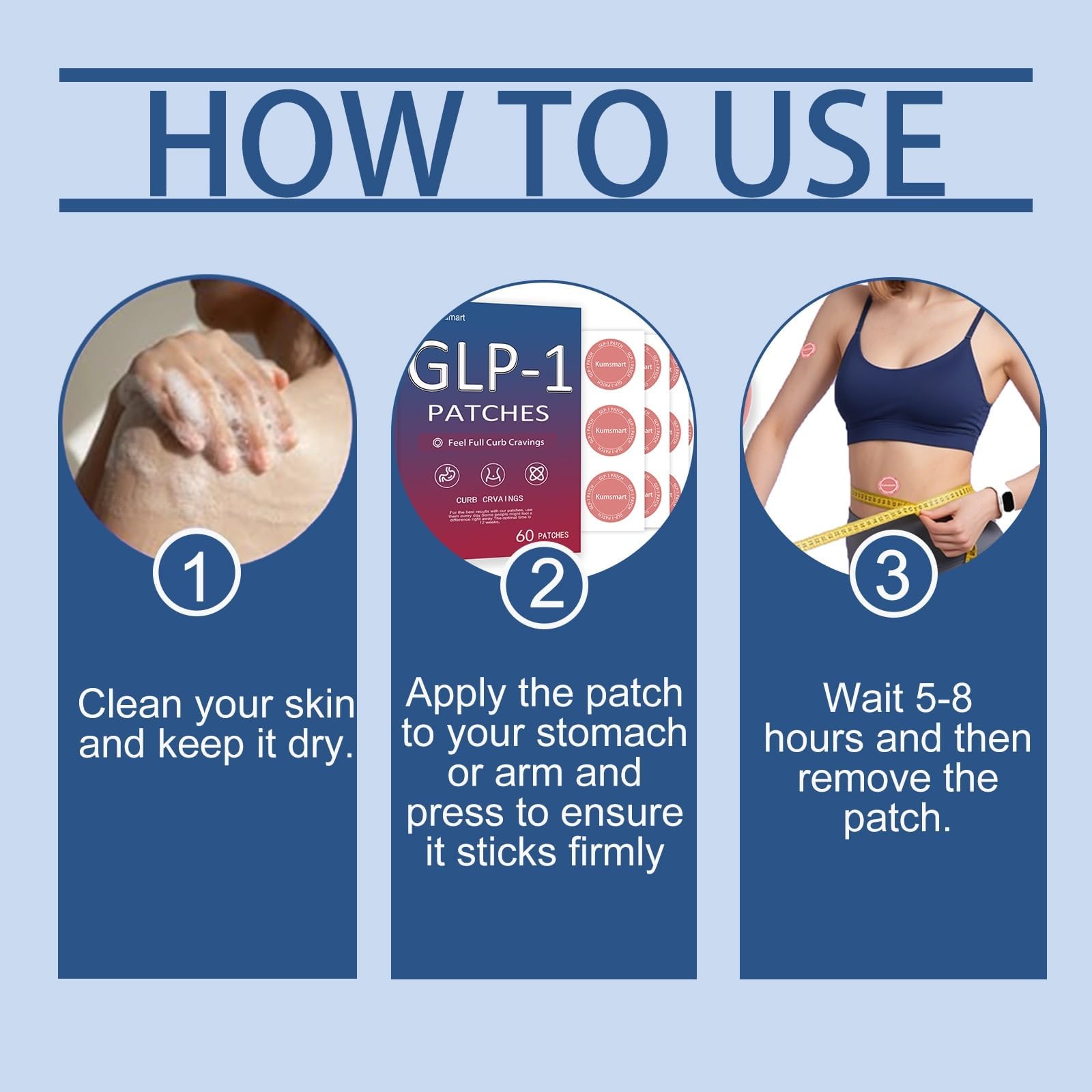 Plant-based ingredients concept graphic for GLP-1 patches