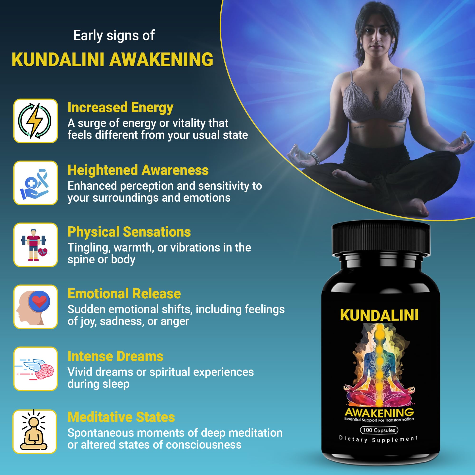 Meditation and chakra activation imagery