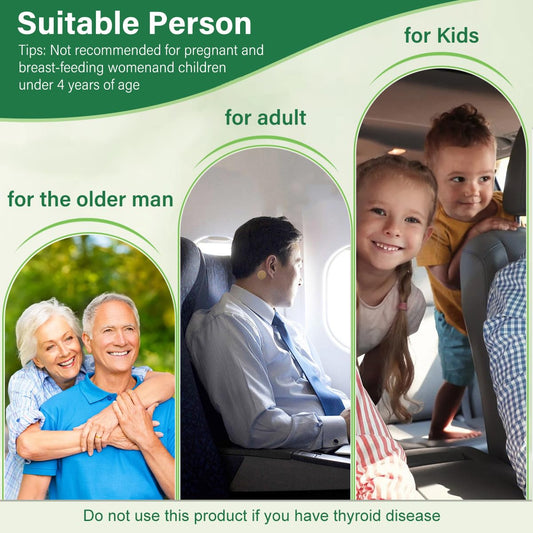 KUNHAOH patches behind the ears provide non-drowsy relief during travel.