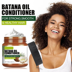 KunMan Coconut Oil Vitamin E essentials image shows rich nourishment for hair.