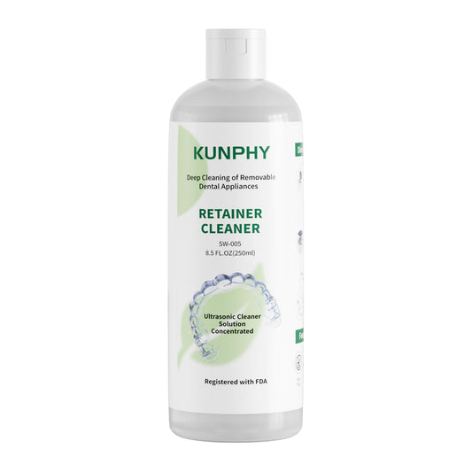 KUNPHY Ultrasonic Retainer Cleaner 8oz Mint bottle
