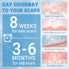 Swatch of Kunyle scar gel on skin showing quick absorption