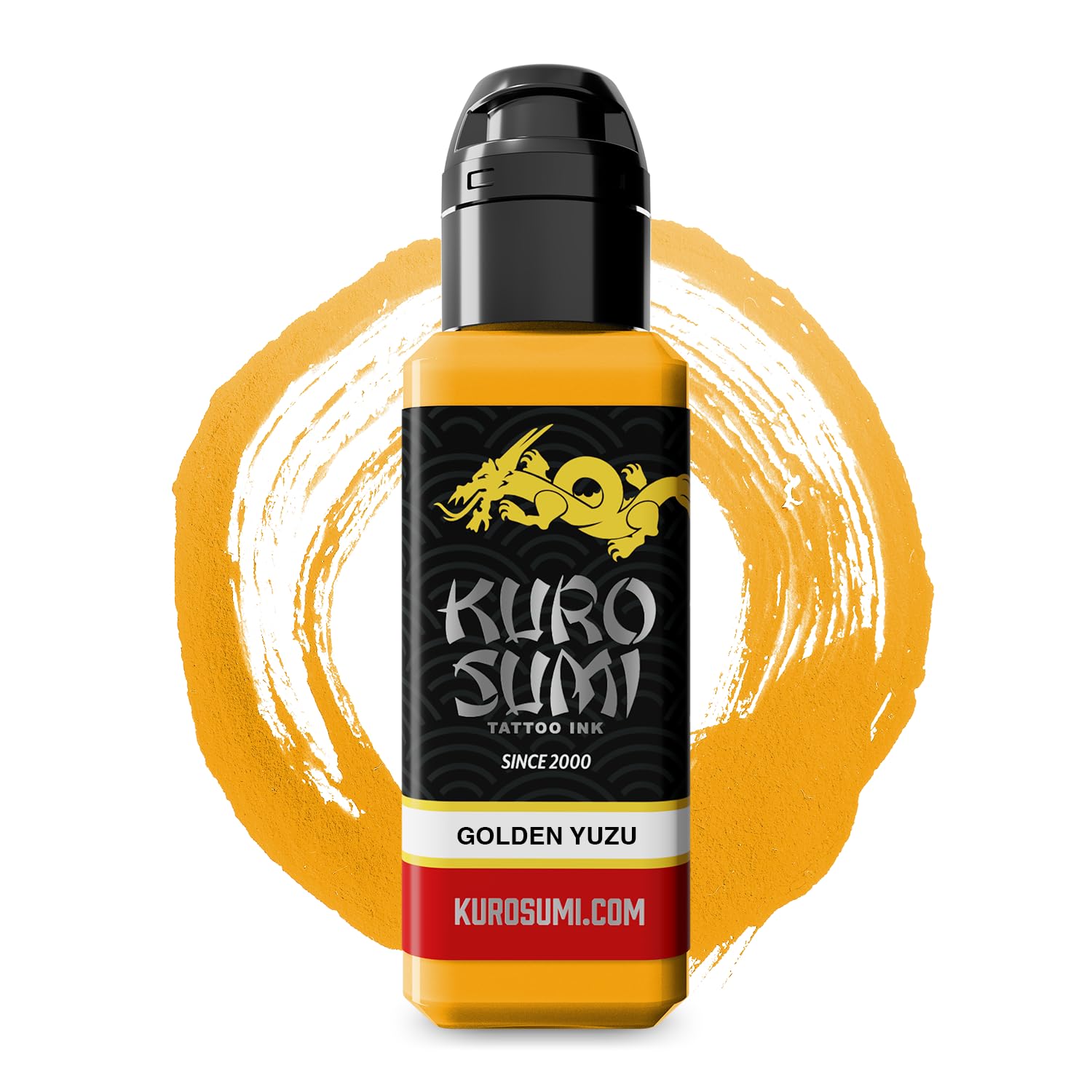 Kuro Sumi Nature's Elements Golden Yuzu pigment drops highlight bright tones for bold lines.