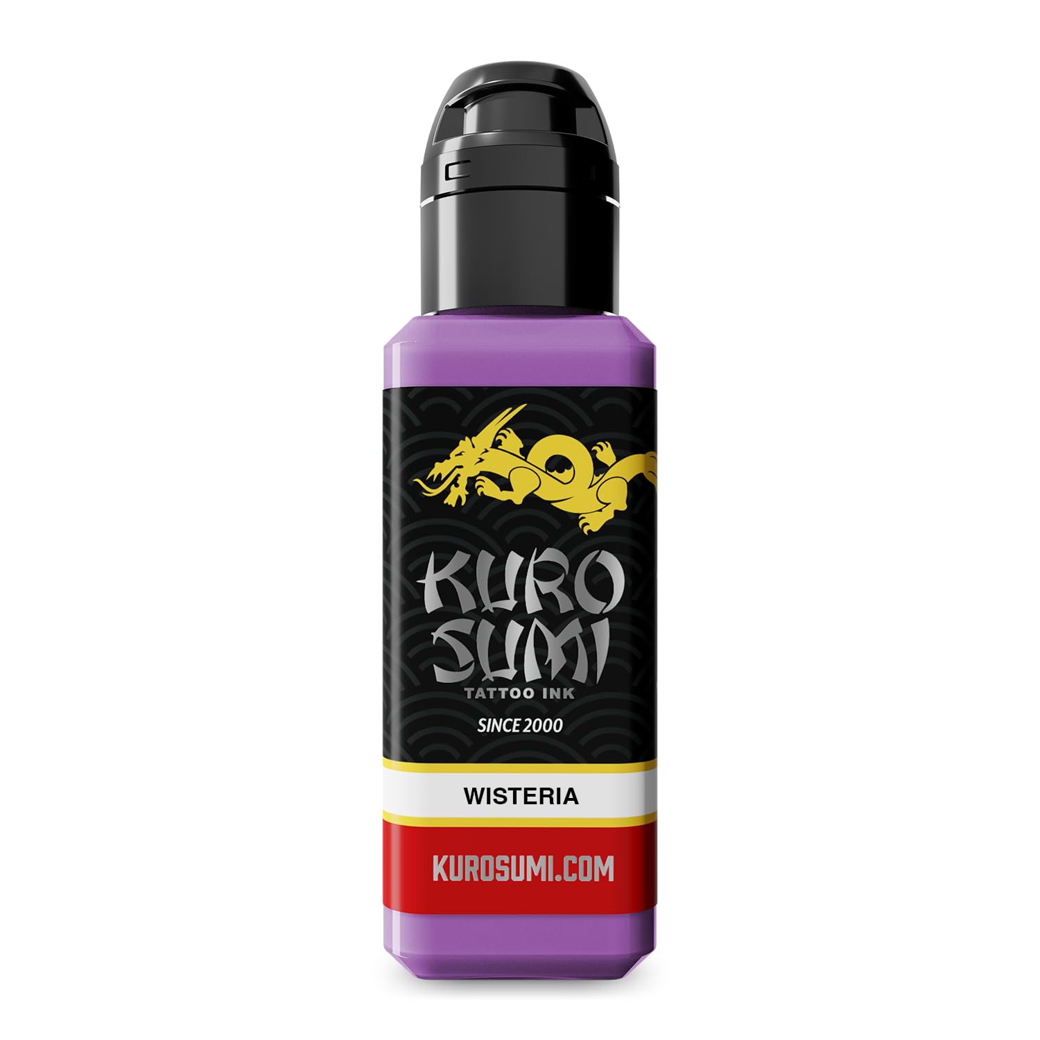 Kuro Sumi Nature's Elements Wisteria tattoo application by professional artist demonstrating color reach