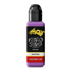 Kuro Sumi Nature's Elements Wisteria tattoo application by professional artist demonstrating color reach