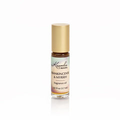 Kuumba Made Frankincense and Myrrh Fragrance Oil bottle, 0.125 oz, alcohol-free, vegan