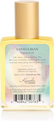 Vanilla bean fragrance oil bottle angled view