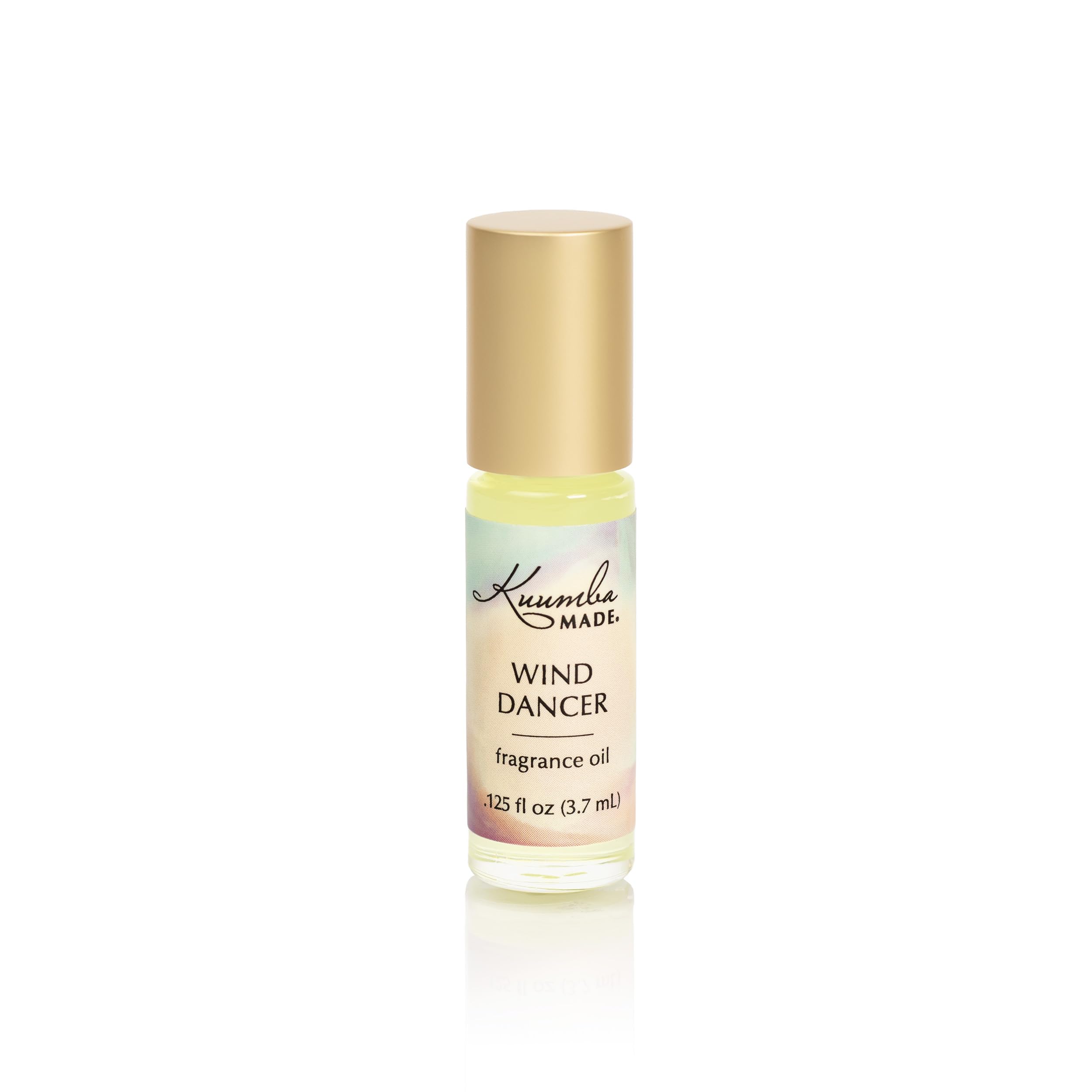 Kuumba Made Wind Dancer fragrance oil bottle, compact and long-lasting fragrance for travel.