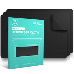 Kuzy 3-pack microfiber cleaning cloths in black