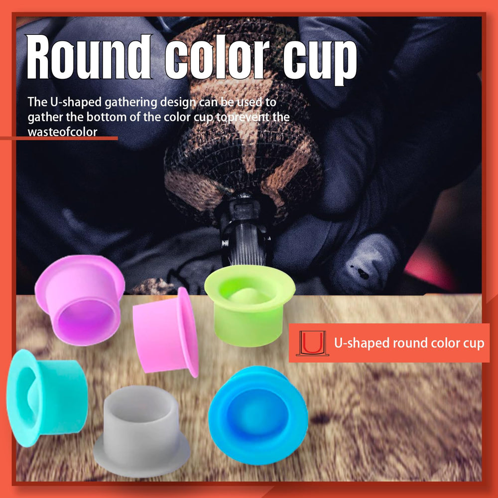 KVM blue disposable silicone ink cup highlighting easy handling and clean setup