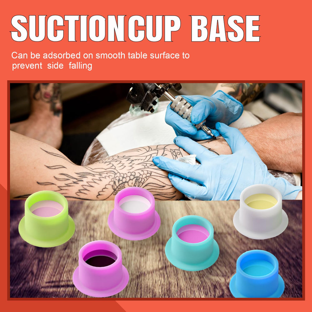 KVM silicone ink cup blue top view keeps pigments tidy