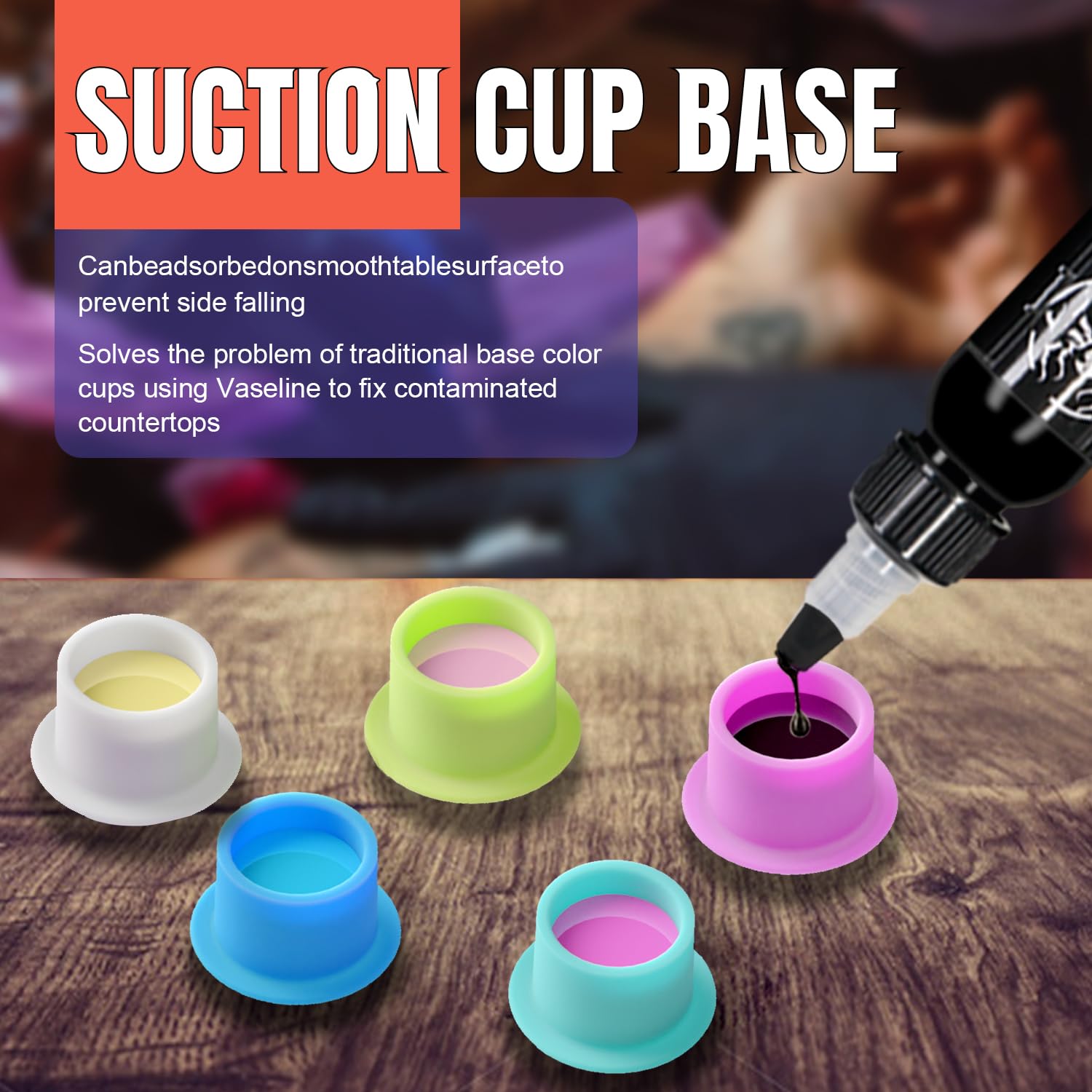KVM studio-friendly ink cup design adds elegance to tattoo workstations