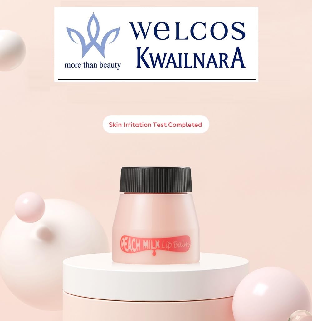Kwailnara Milk Lip Balm with Milk Extracts soothes dry lips with gentle moisture.