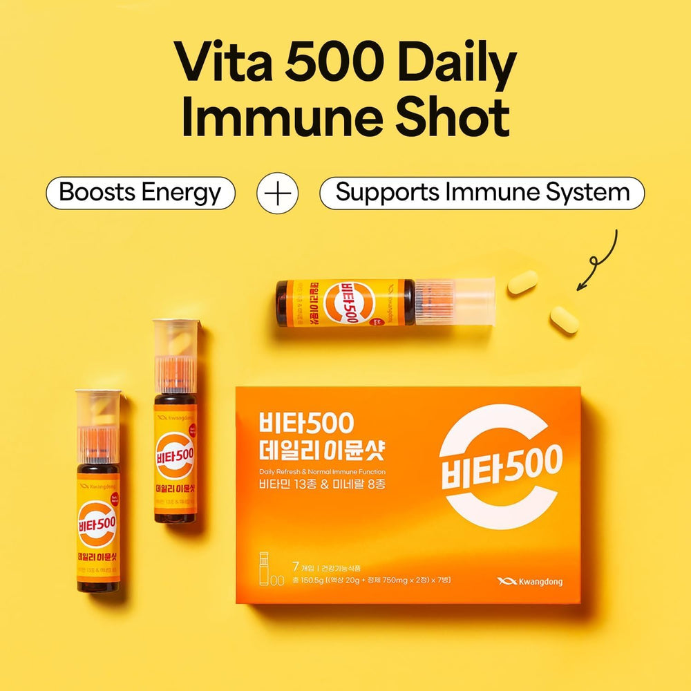 Two vitamin tablets included with Vita500