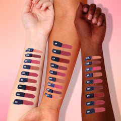 KXmzeG Kiss-proof lip finish stays put through smiles and sips.