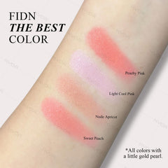 KYDA Baked Blush Palette color range shows versatile blush and highlighter shades
