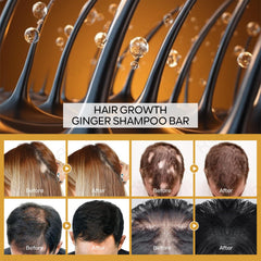 KYDA ginger shampoo bar foam net ready for easy lather and application.