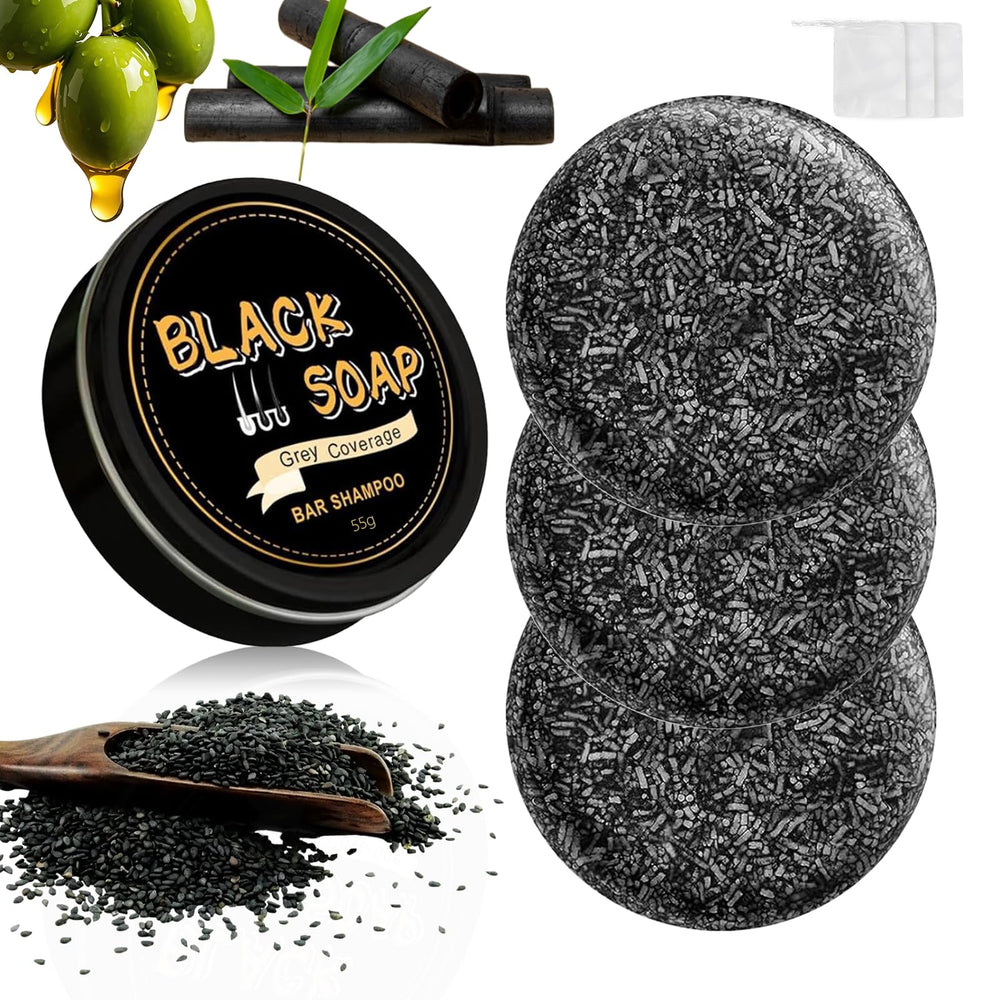 KYDA gray hair reverse bar soap packaging on display suggests natural color restoration