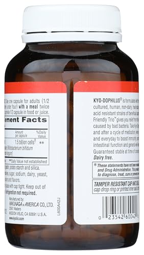 Kyo-Dophilus bottle label close-up