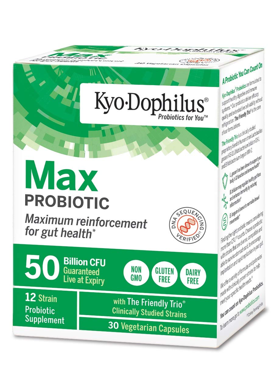 Graphic showing 12 probiotic strains