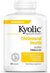 Supplement facts panel for Kyolic #104 Garlic Extract with Lecithin