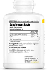 Close-up of Kyolic 104 garlic capsules 300 cap