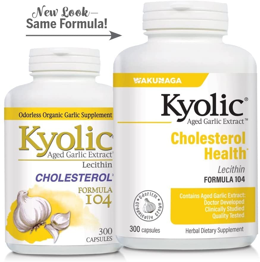 Nutritional information and benefits of Kyolic #104 Garlic with Lecithin