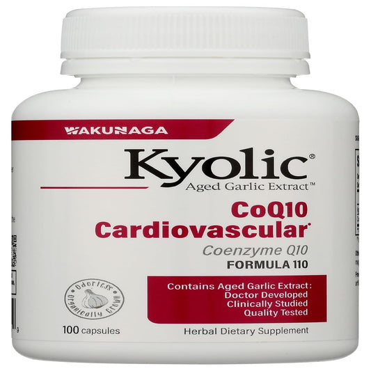 Kyolic Aged Garlic Extract Formula 110 with CoQ10, 100 capsules