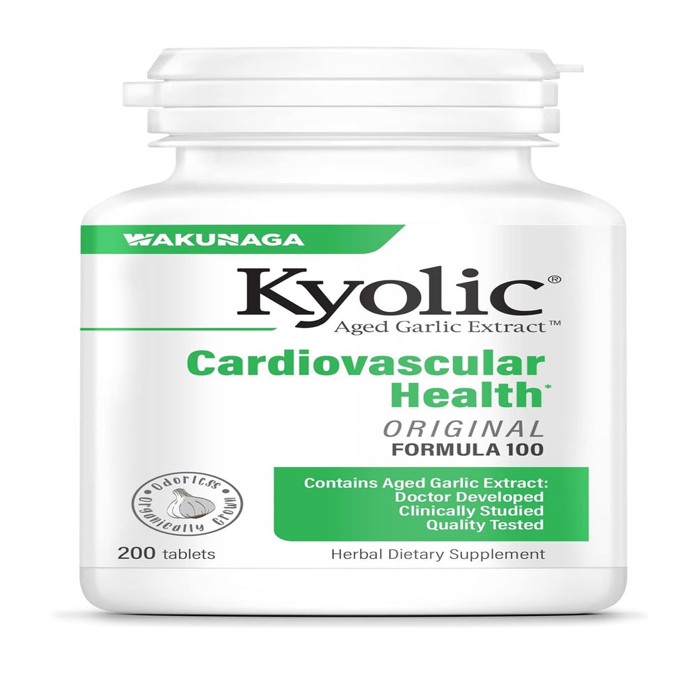 Kyolic Aged Garlic Extract Formula 100 bottle on white background